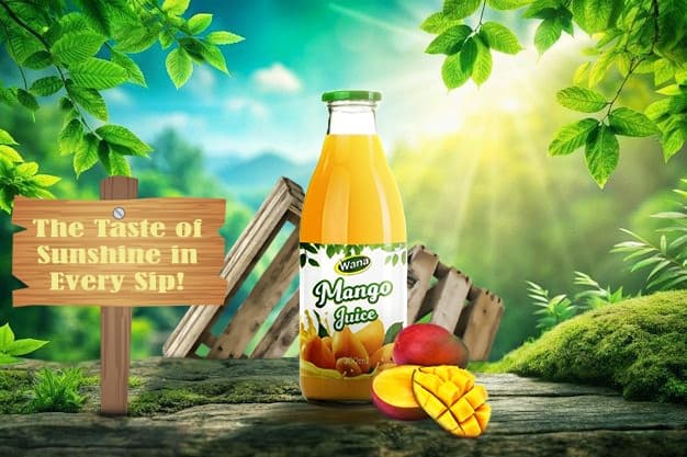 Mango Juice Nature-Themed Product Manipulation